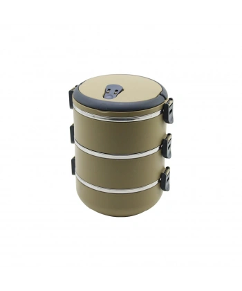 KAHVERENGİ 3LÜ SEFER TASI SAKLAMA KABI 1.8LT