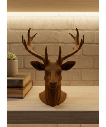 Kahverengi Geyik Biblo 23 cm Dekoratif Şık Tasarım