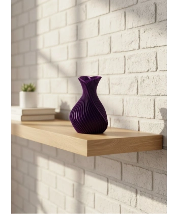 Kalpli Mor Mini Vazo 5 cm Dekoratif Masa Üstü Aksesuar