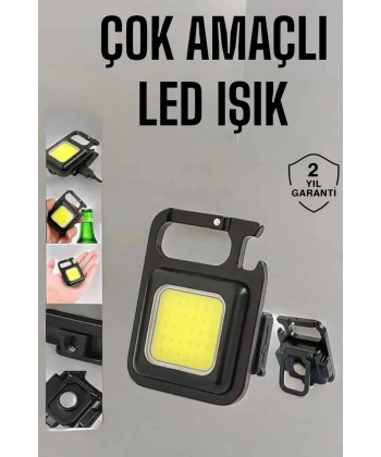 Kamp Işığı Çok Fonksiyonlu Taşınabilir Anahtarlık Kapak Açma Manyetik Özelliği