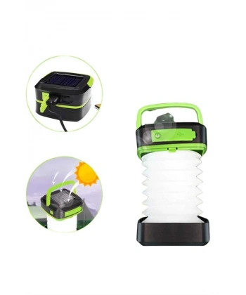 Kamp Lambası Katlanabilir Lamba Solar Şarjlı Led Lamba El Fenerli