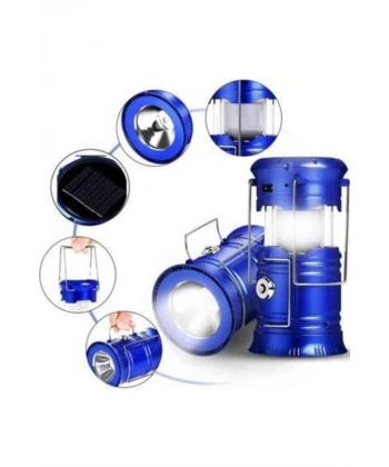 Kamp Lambası Solar Şarjlı Kızaklı Kamp Feneri Led Lamba Işıldak