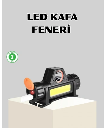 Kamp ve Doğa İçin Şarjlı LED Baş Feneri – Mıknatıslı, Su Geçirmez
