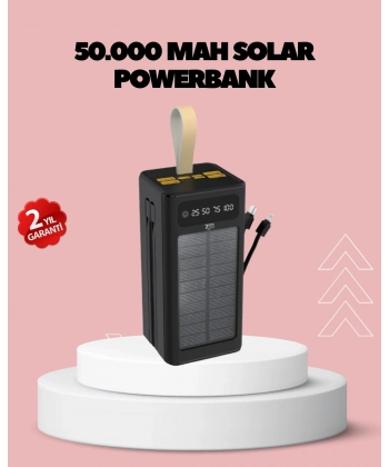 Kamp ve Outdoor Kullanıma Uygun Güneş Panelli Powerbank
