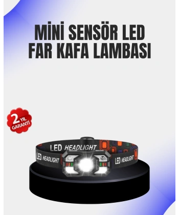 Kamp ve Yürüyüş İçin Sensörlü LED Kafa Feneri Ayarlanabilir