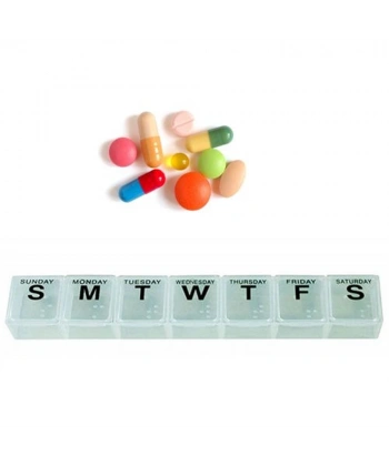 Kapaklı Haftalık İlaç Kutusu 3 Adet