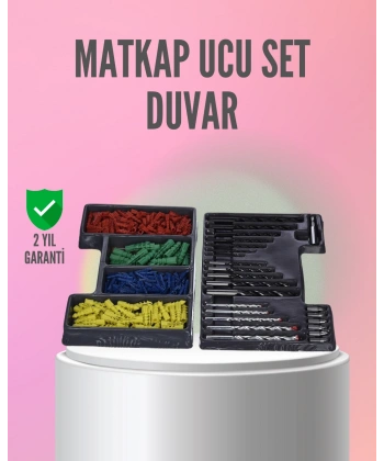 Kapsamlı Matkap Ucu Seti Organizer Kutulu Ahşap Metal Beton Delme