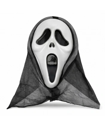 Kapşonlu Çığlık Maskesi Scream Maskesi - Hayalet Maskesi 33x21 cm