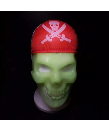 Karanlıkta Parlayan Fosforlu Korsan Kafatası Maskesi