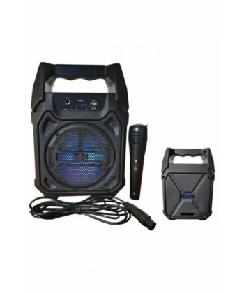 Karaoke Mikrofonlu Fm Radyolu Bluetooth Hoparlör Yüksek Ses Kaliteli