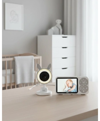 Karşılıklı Sesli Bebek Kamerası 4x Zoom Sıcaklık Sensörlü