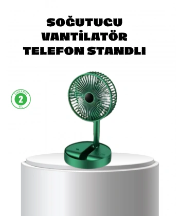 Katlanabilir Mini Fan – 3 Kademeli Soğutma, Şarjlı