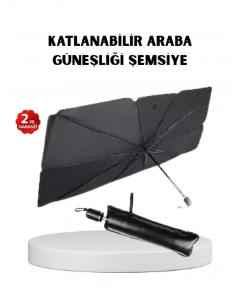 Katlanabilir Ön Cam Güneşliği Şemsiye – Her Araca Uygun Isı ve Işık Koruması