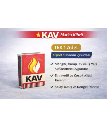 KAV Marka Kibrit Emniyetli Çocuk Kilitli 1 Adet