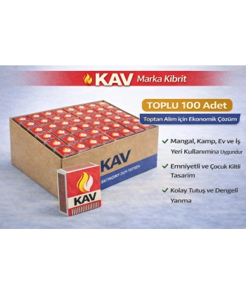 KAV Marka Kibrit Emniyetli Çocuk Kilitli 100 Adet