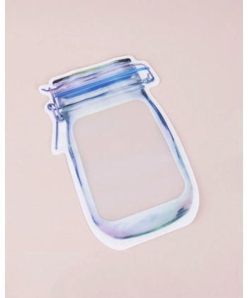 Kavanoz Görünümlü Kilitli Saklama Poşeti 620 ML (1 Adet )