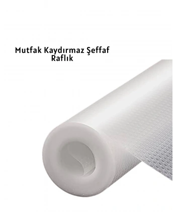 kaydırmaz şeffaf raflık