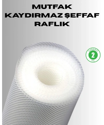 Kaydırmaz şeffaf raflık çekmece örtüsü 45x300 cm