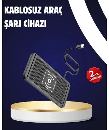 Kaymaz Manyetik Kablosuz Şarj Pedi – Araç, Ofis ve Ev Kullanımına Uygun