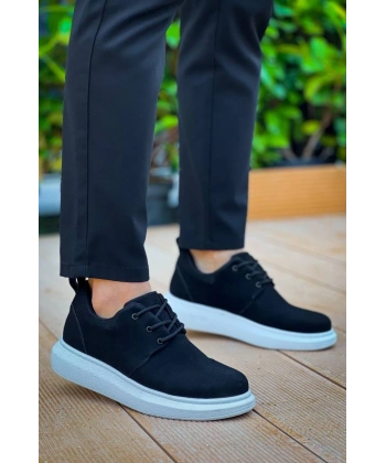 KB-003 Kuback Siyah Süet Bağcıklı  Günlük Erkek  Ayakkabı