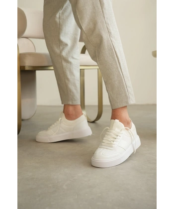 KB-010 Kuback Beyaz Cilt Günlük Erkek Ayakkabı