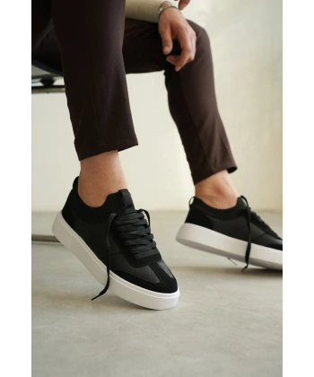 KB-010 Kuback Siyah Cilt Günlük Erkek Ayakkabı