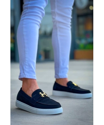 KB-027  Kuback  Bağcıksız Siyah Süet H Günlük Erkek Ayakkabı