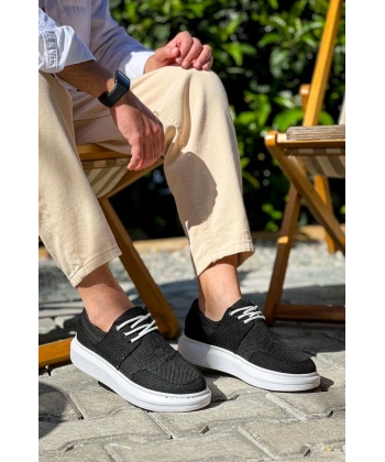 KB-042  Kuback Bağcıklı Siyah Günlük Erkek Ayakkabı