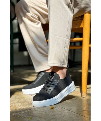 KB-116 Kuback Siyah Triko Bağcıklı  Günlük Erkek Ayakkabı