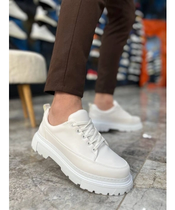 KB-702 Kuback Beyaz Cilt Günlük Erkek Ayakkabı