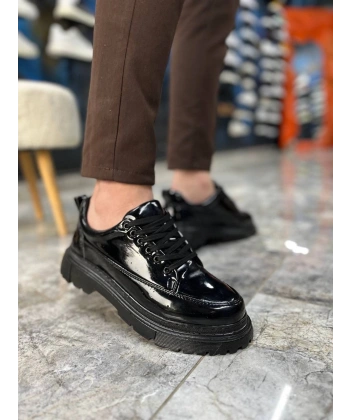 KB-702 Kuback Kömür Rugan Günlük Erkek Ayakkabı