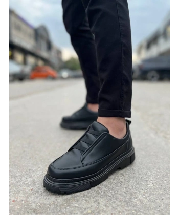 KB-703 Kuback Kömür Cilt Lastikli Günlük Erkek Ayakkabı