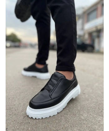 KB-703 Kuback Siyah Lastikli Günlük Erkek Ayakkabı