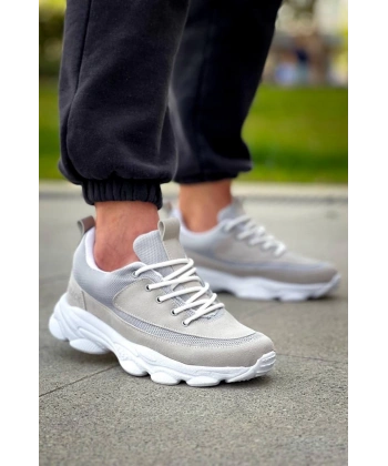 KB-707  Kuback Taş Süet Yüksek Taban Bağcıklı Günlük Erkek Ayakkabı