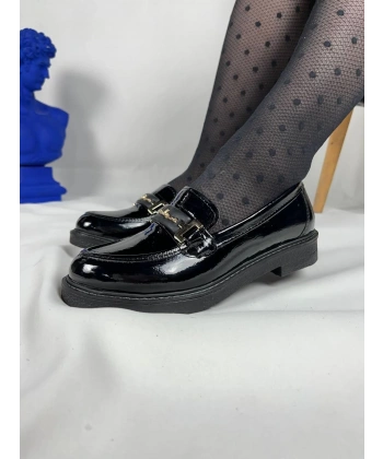 KB-803 Kuback Kömür Rugan Günlük Kadın Babet