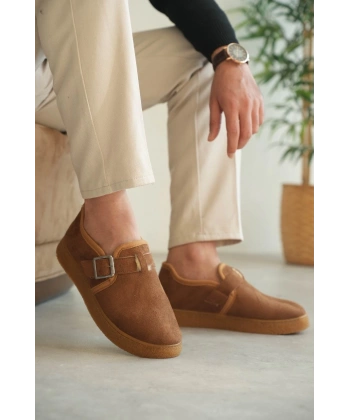 KB-KX1 Kuback Taba Kürklü Günlük Erkek Ayakkabı