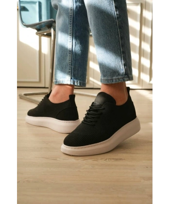 KB-M101 Kuback Siyah Triko Bağcıklı Günlük Erkek Ayakkabı