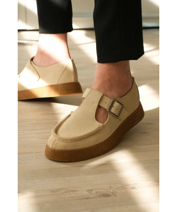 KB-T30 Kuback Bej Kahve Taban Günlük Erkek Sandalet