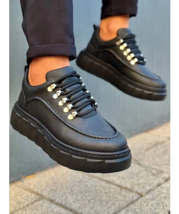 KB-X10 Kuback Kömür Cilt Yüksek Taban Günlük Spor Ayakkabı