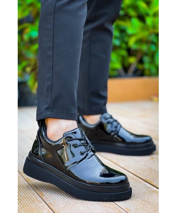 KB-X3  Kuback  Siyah Rugan Siyah Taban  Bağcıklı  Günlük Erkek  Ayakkabı