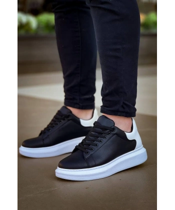 KB-X500  Kuback  Bağcıklı Siyah Beyaz  Günlük Erkek Ayakkabı