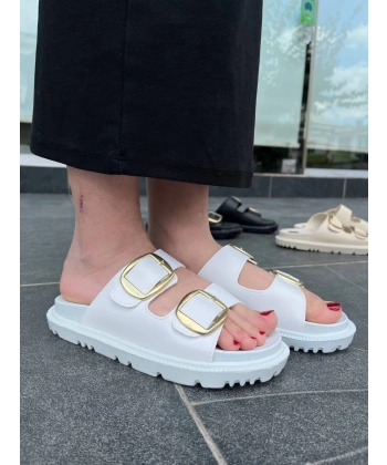 KBTX-1 Kuback Beyaz Günlük Kadın Terlik