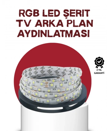 Kendinden Yapışkanlı LED Şerit Televizyon Aydınlatması 2mt