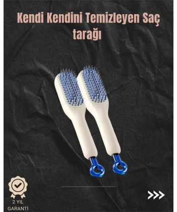 Kendini Temizleyen Hava Yastıklı Saç Tarağı – Düğümsüz Tarama