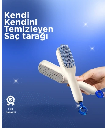 Kendini Temizleyen Tarak-Tüm Saç Tiplerine Uygun Kullanım