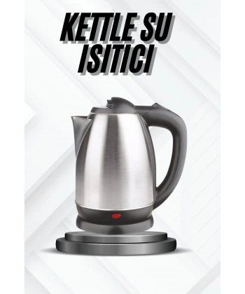 Kettle Su Isıtıcı C F Priz Uyumlu 220 - 240 V Paslanmaz Çelik Kablolu