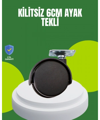 Kilitsiz 6 cm Tekerlek Ayak Tek Adet