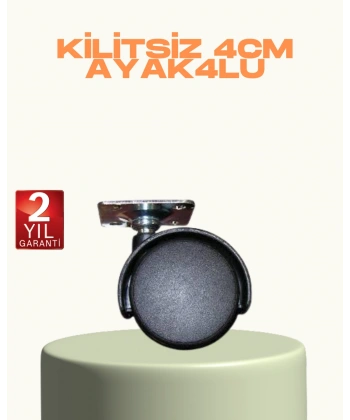 Kilitsiz Mini Tekerlek Ayak 4 cm 4’lü Set Kolay Montaj