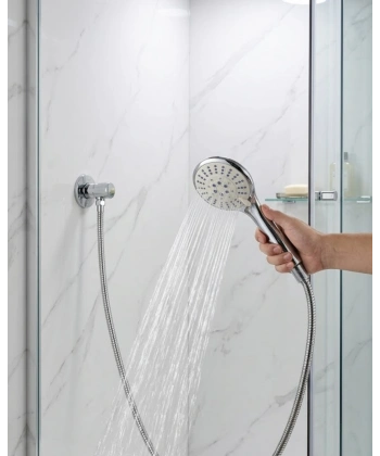 Kireç Önleyici El Duşu Seti Spiral Duş Hortumu Hareketli Duş Askısı