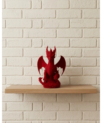 Kırmızı Ejderha Biblo 12 cm Dekoratif Fantastik Obje Hediyelik Süs Eşyası